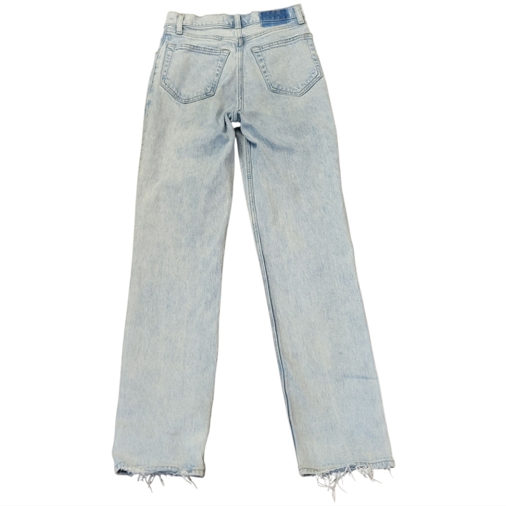 Abercrombie & Fitch Blue 90's Straight Ultra High Rise Jeans Crossover- Size 25 - Picture 3 of 9